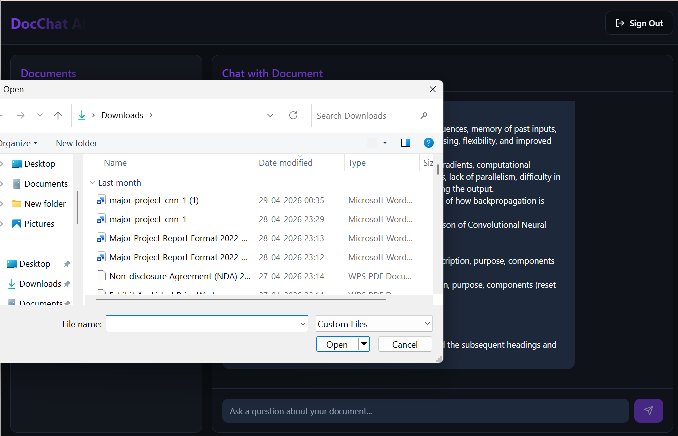 DocChat AI preview 2